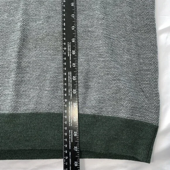 UNTUCKit 100% Merino Wool‎ 1/4 Zip Men's Pullover sweater Sz XL Green/Gray - Picture 4 of 8